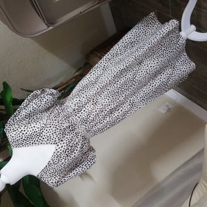 Black and white cheetah print dress